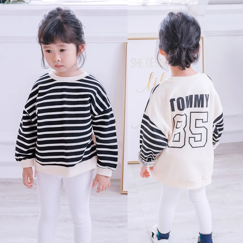 HT2189 Spring Autumn Stripe Loose Sweatshirt Mother Daughter Father Son Costume Kids Tshirt Baby Outwear Family Matching Outfits
HT2189 Spring Autumn Stripe Loose Sweatshirt Mother Daughter Father Son Costume Kids Tshirt Baby Outwear Family Matching Outfits