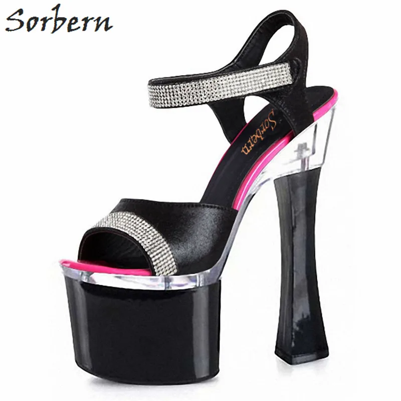 Sorbern Black Slingback Sandals For Women Crystal Ladies Shoes Size 42 2019 Fetish Heels Platform Shoes Strappy Heels Blocks
Sorbern Black Slingback Sandals For Women Crystal Ladies Shoes Size 42 2019 Fetish Heels Platform Shoes Strappy Heels Blocks