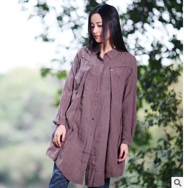 New product launches spring of 2016, the original design loose big yards of cotton linen leisure female shirt
New product launches spring of 2016, the original design loose big yards of cotton linen leisure female shirt