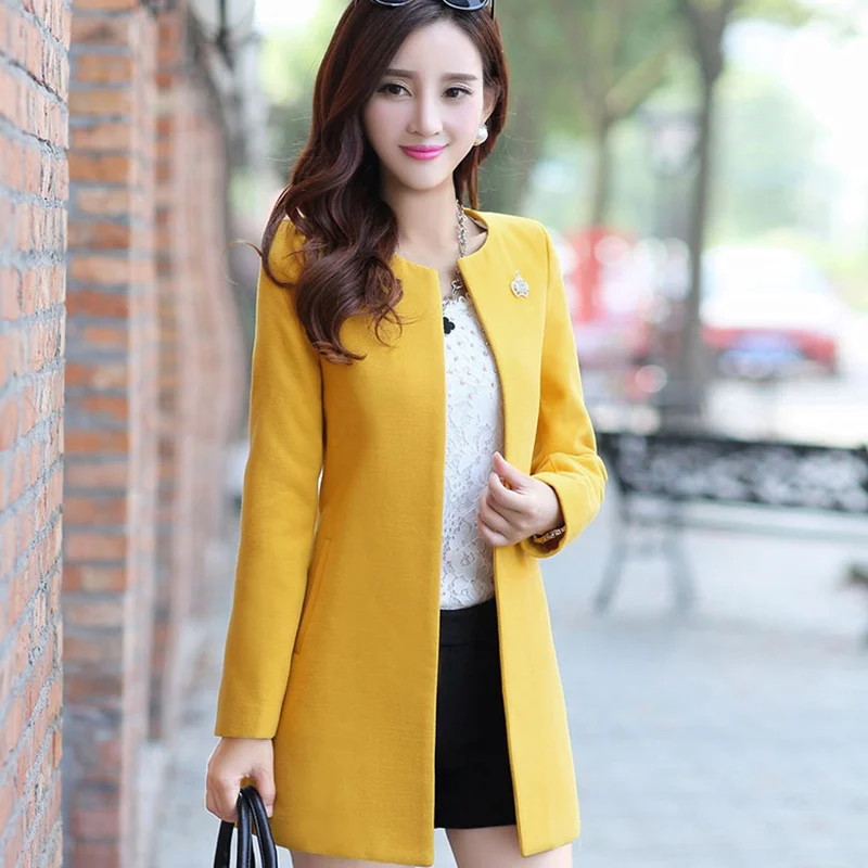 Solid O Neck Pockets Women Long Overcoats Brooch Casual Slim Lady Coats 2020 Autumn Winter Elegant A Line Classic Female Clothes
Solid O Neck Pockets Women Long Overcoats Brooch Casual Slim Lady Coats 2020 Autumn Winter Elegant A Line Classic Female Clothes