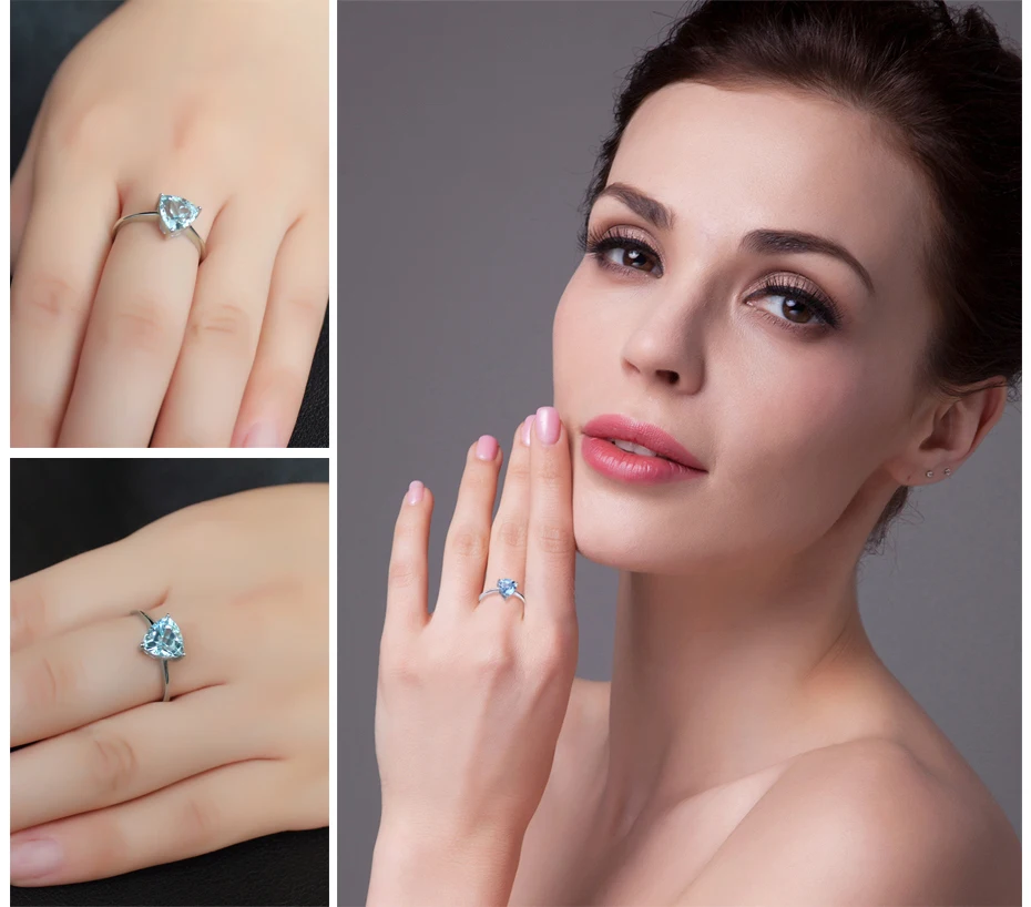 JewelryPalace трлн 1.5ct Небесно-Голубой Topazs камень пасьянс кольцо для Для женщин 925 пробы