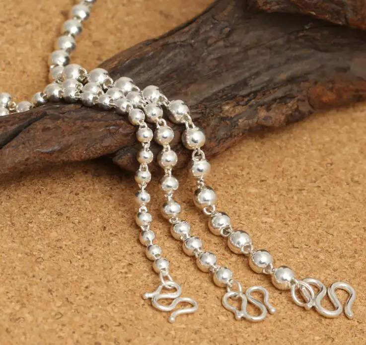 KJJEAXCMY Fine Jewelry S925 Pure silver Male and Female Universal 5.0mm Round Beads Beads Necklace Sweater Chain.
KJJEAXCMY Fine Jewelry S925 Pure silver Male and Female Universal 5.0mm Round Beads Beads Necklace Sweater Chain.