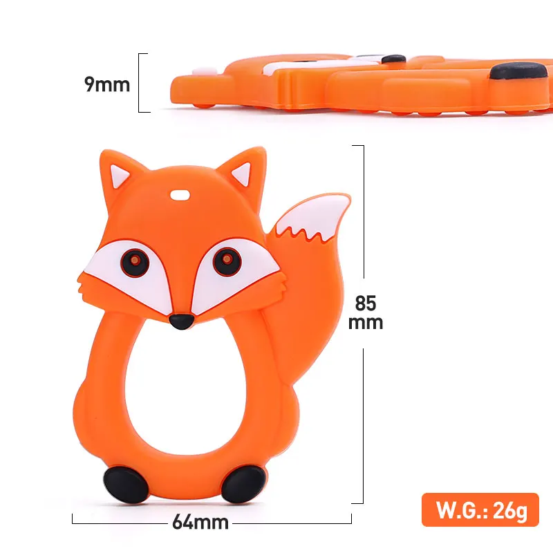 New Baby Teether Cartoon Animal Bite Baby Comfort Molar Silicone BPA Free Necklace Toy Cute Fox Baby Teether
New Baby Teether Cartoon Animal Bite Baby Comfort Molar Silicone BPA Free Necklace Toy Cute Fox Baby Teether