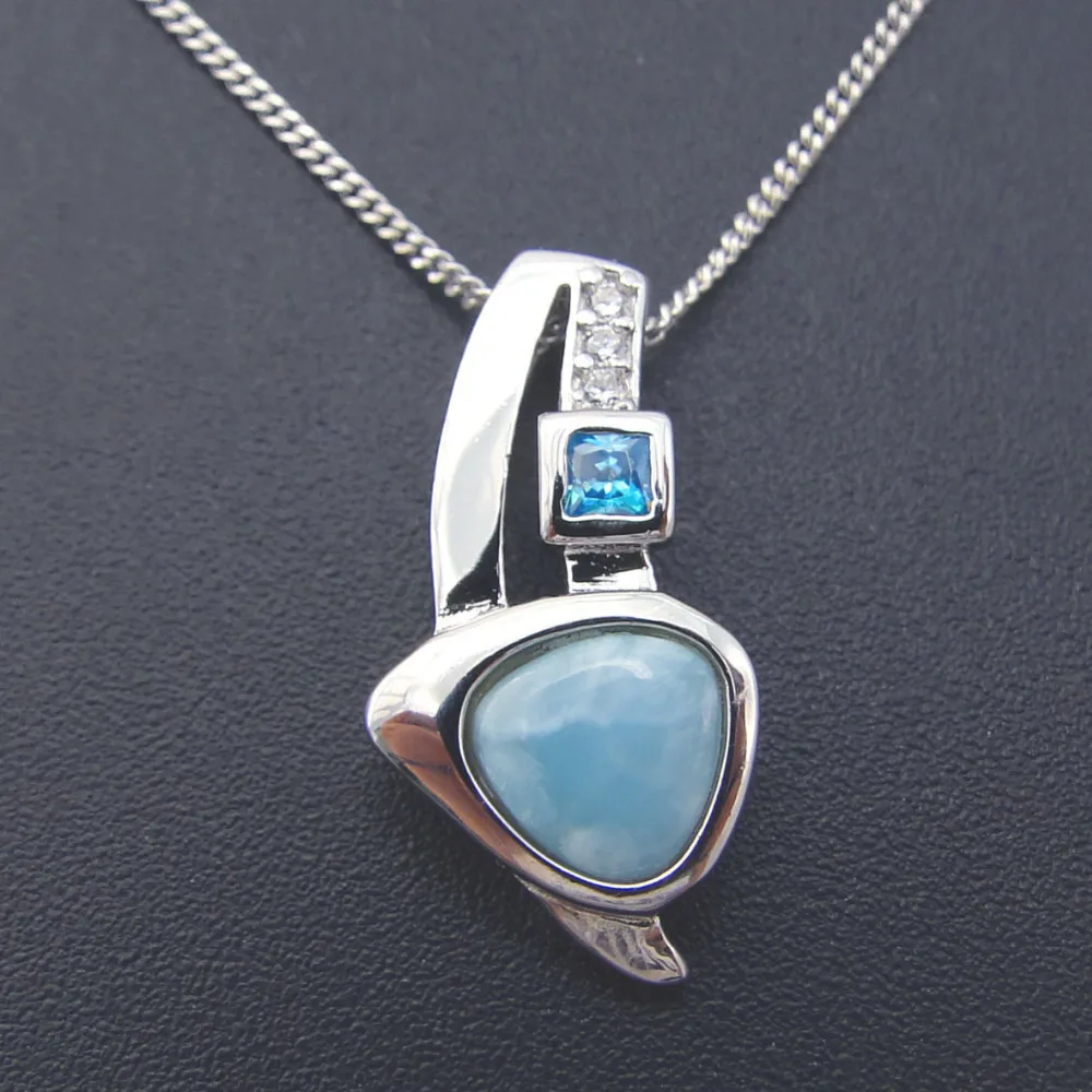 Natural Larimar Jewelry Women Pendant Necklace 100% 925 Sterling Silver Gemstone Pendant without Chain
Natural Larimar Jewelry Women Pendant Necklace 100% 925 Sterling Silver Gemstone Pendant without Chain