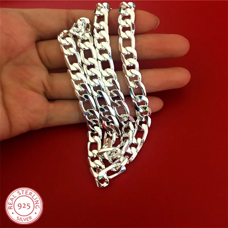 Wholesale 925 Sterling Silver Necklace, Fashion Men's Jewelry Figaro Chain 8mm Mens Necklace 16 18 20 22 24"
Wholesale 925 Sterling Silver Necklace, Fashion Men's Jewelry Figaro Chain 8mm Mens Necklace 16 18 20 22 24"