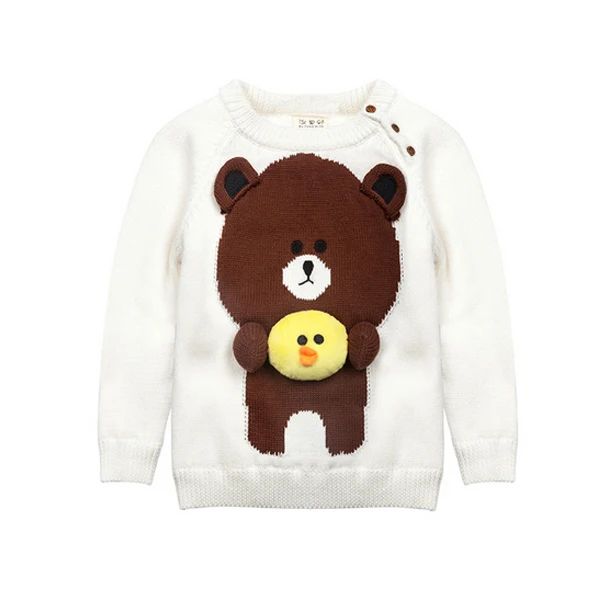 Children 's sweater Rutao Xuan autumn and winter new thick plus brown bear baby cotton hand sweater
Children 's sweater Rutao Xuan autumn and winter new thick plus brown bear baby cotton hand sweater