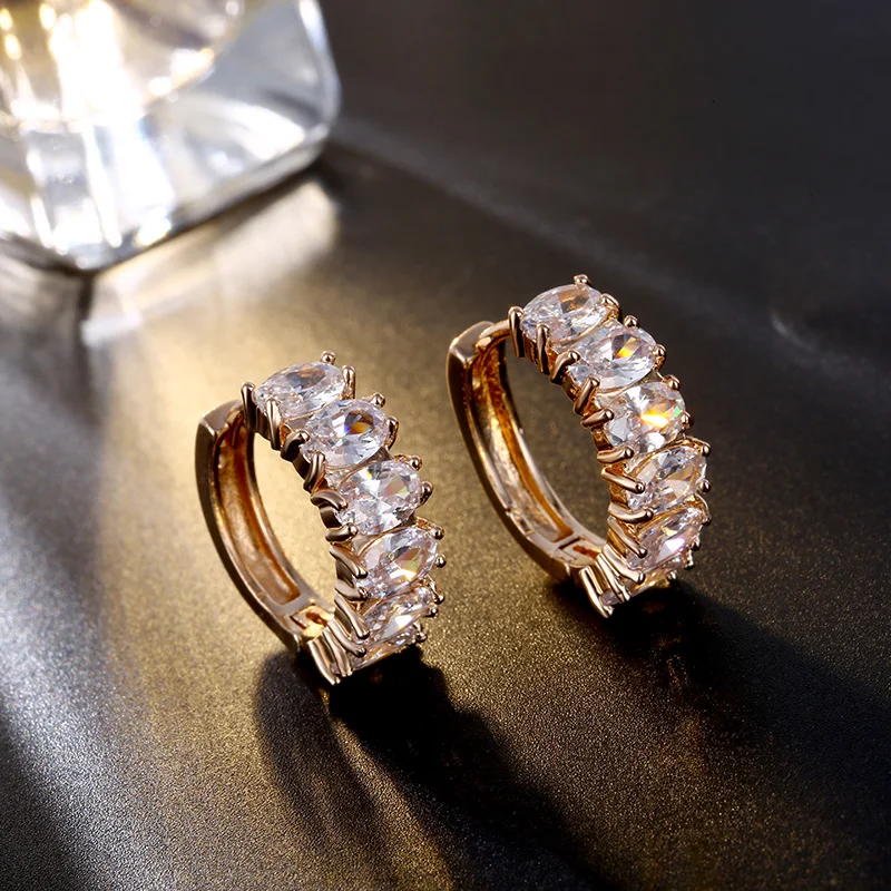 FYM Fashion Brand 3 Colors Round Shape Cubic Zirconia Earring Hoop Earrings Female Jewelry For women Party
FYM Fashion Brand 3 Colors Round Shape Cubic Zirconia Earring Hoop Earrings Female Jewelry For women Party