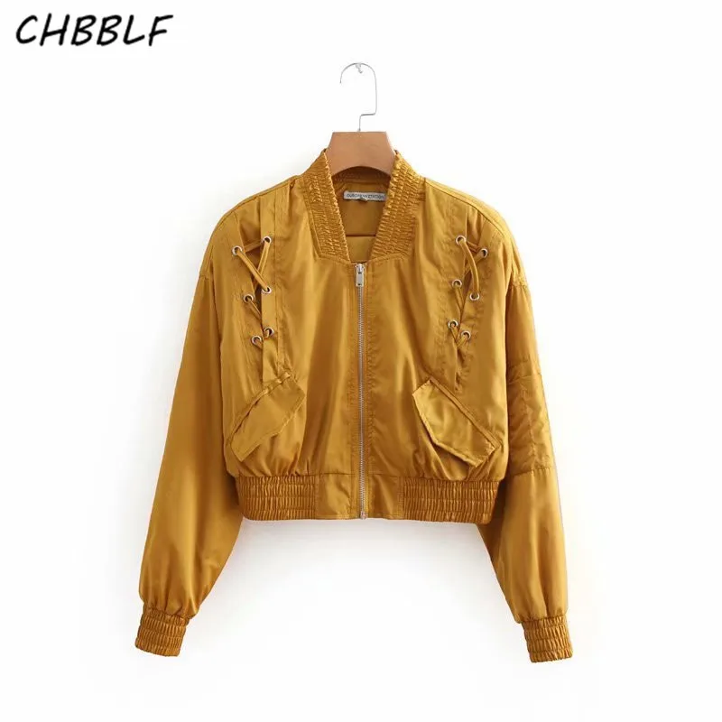 CHBBLF women stylish lace up bomber jacket coat candy colors short style stand collar ladies outerwear jackets O8800
CHBBLF women stylish lace up bomber jacket coat candy colors short style stand collar ladies outerwear jackets O8800