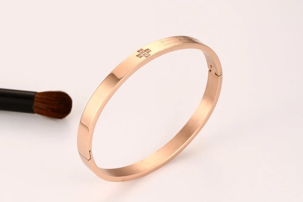 Luxury Brand Jewelry 316L Stainless Steel Ladies Bracelet Bangles Cross Cubic Zircon Bracelets For Women Jewelry
Luxury Brand Jewelry 316L Stainless Steel Ladies Bracelet Bangles Cross Cubic Zircon Bracelets For Women Jewelry