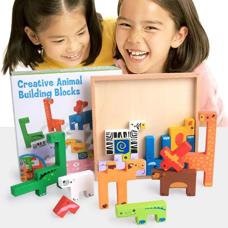 3D Wooden Cute Animals Education Children Action Figures Block Toys For Kids Birthday Gifts Creative Animal Building Blocks
3D Wooden Cute Animals Education Children Action Figures Block Toys For Kids Birthday Gifts Creative Animal Building Blocks