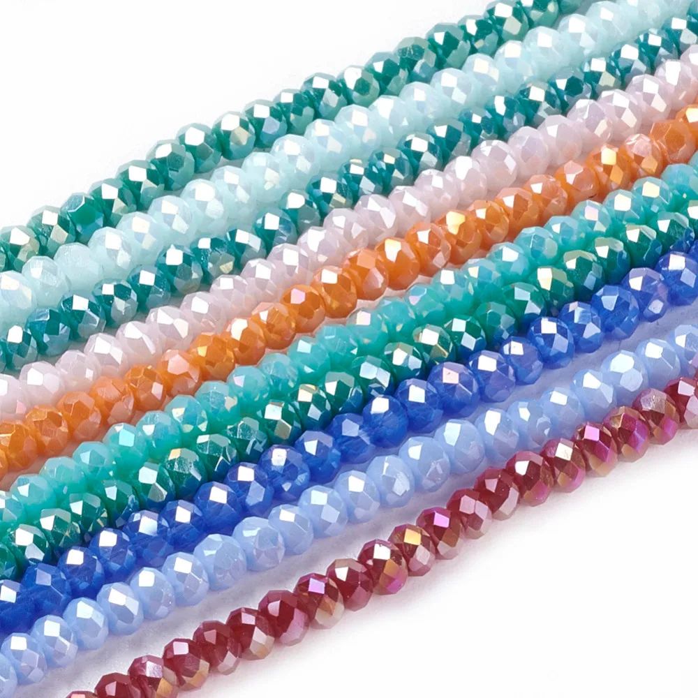 3x2mm AB Color Plated Faceted Abacus Electroplate Glass Beads Strands for Jewelry Making DIY , Hole: 0.5mm
3x2mm AB Color Plated Faceted Abacus Electroplate Glass Beads Strands for Jewelry Making DIY , Hole: 0.5mm