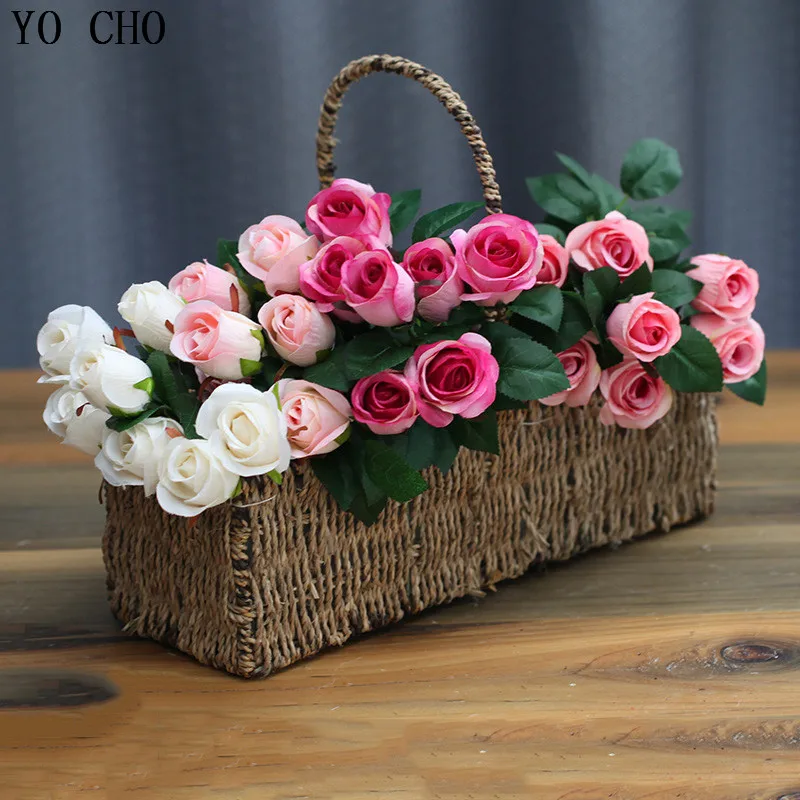 2 Bouquet Silk Rose Artificial Flowers Plants Fake Leaves Wedding Home Decoration Party Shop Window Room Table Decor Fake Flower
2 Bouquet Silk Rose Artificial Flowers Plants Fake Leaves Wedding Home Decoration Party Shop Window Room Table Decor Fake Flower