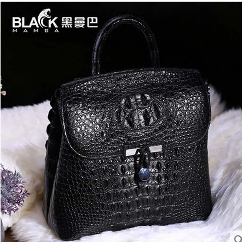 heimanba Alligator skin double shoulder bag female dermal new Thai alligator bag women backpack
heimanba Alligator skin double shoulder bag female dermal new Thai alligator bag women backpack