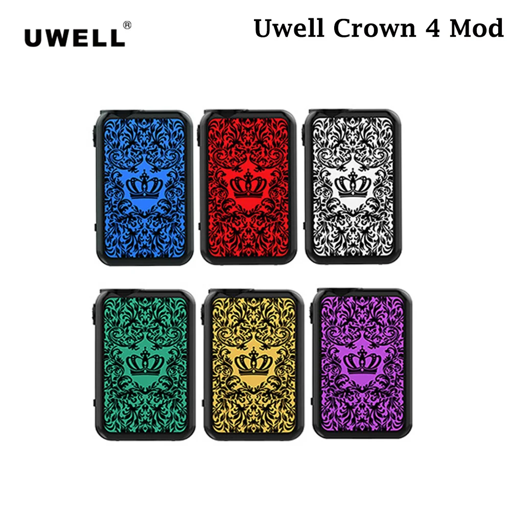 Оригинальный бокс мод Uwell Crown 4 мощность 200 Вт без 18650 для вейпа бак электронная