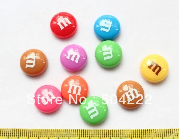 Фото 250 шт. круглые кабины кабошонов M Candy Round Resin смешанные цвета 14 мм flatback decoden D25|round