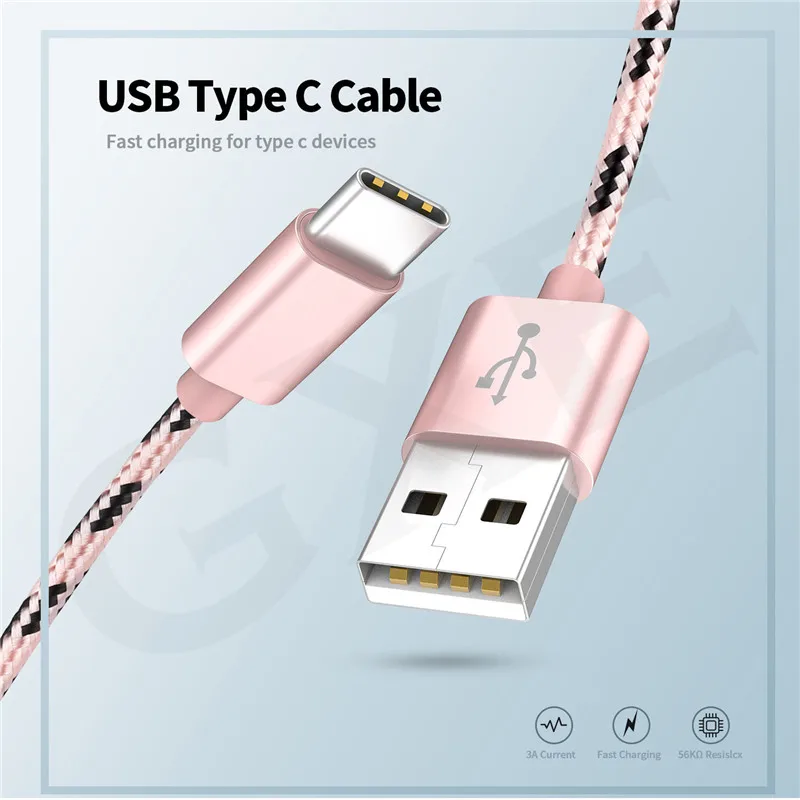 Кабель GXE USB Type-C для быстрой зарядки шнур передачи данных зарядный кабель Samsung S9 S8