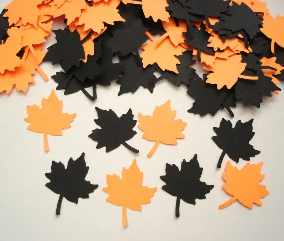 Bright Orange and Black Maple Leaf autumn Confettis birthday wedding bridal baby shower party Table scatters scrapbooking
Bright Orange and Black Maple Leaf autumn Confettis birthday wedding bridal baby shower party Table scatters scrapbooking