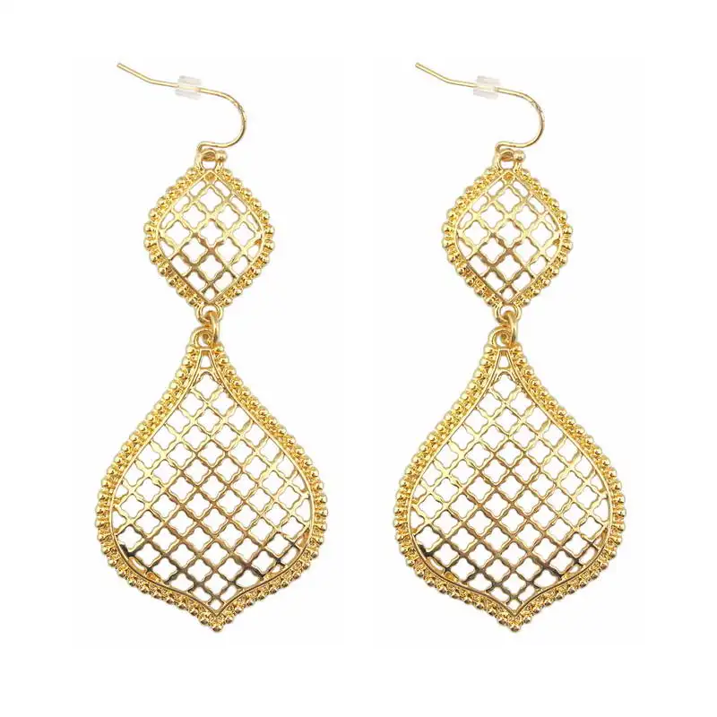ZWPON Fashion Cutout Teardrop Drop Earrings for Women Fashion Trellis Motif Gold Filigree Jewelry
ZWPON Fashion Cutout Teardrop Drop Earrings for Women Fashion Trellis Motif Gold Filigree Jewelry