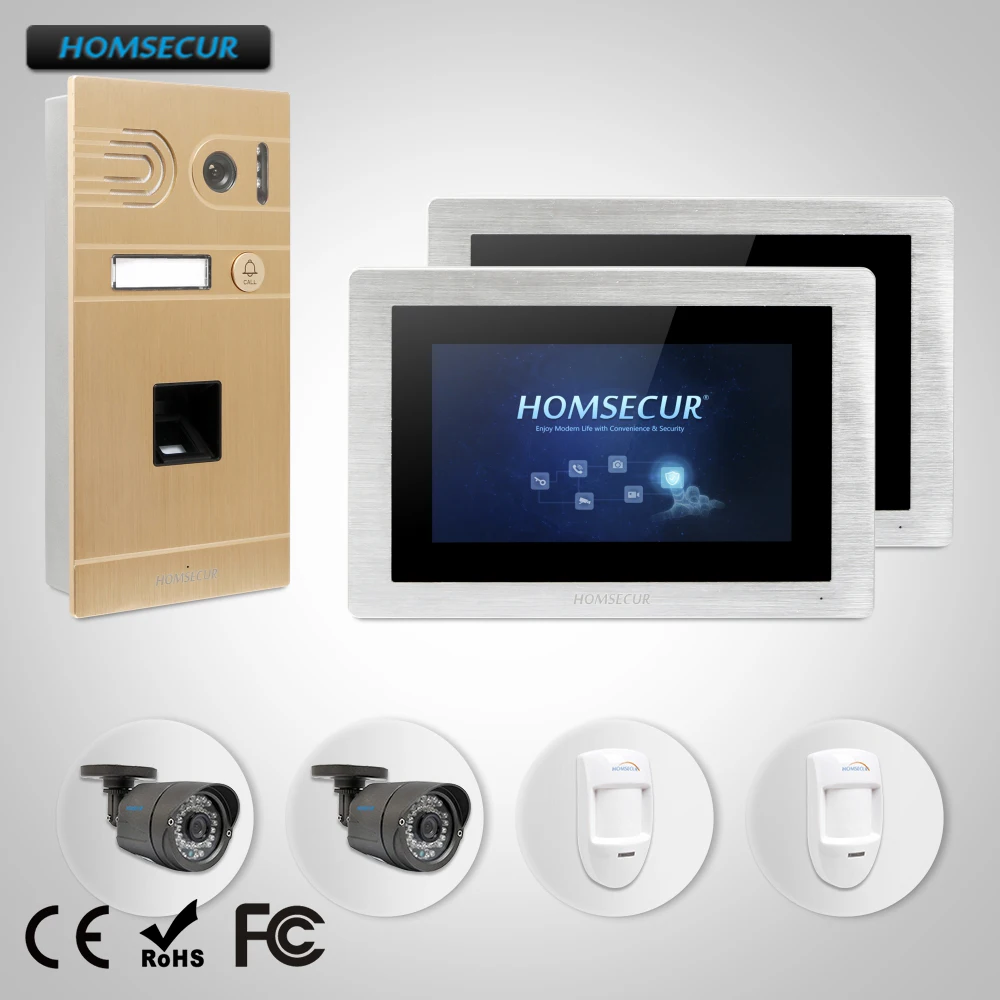 HOMSECUR 7 "Проводной Сенсорный Экран Видеодомофон Безопасности 800TVL Камера по Отпечатке Пальцев BC061-G + BM714-S
HOMSECUR 7 "Проводной Сенсорный Экран Видеодомофон Безопасности 800TVL Камера по Отпечатке Пальцев BC061-G + BM714-S