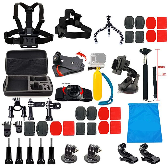 Black Pro Basic Common Outdoor Sports Kit for GoPro Hero 6/GoPro Fusion/HERO 5/Session5/4/3+/3/2/1 SJ4000/5000/6000/AKASO/APEMAN
Black Pro Basic Common Outdoor Sports Kit for GoPro Hero 6/GoPro Fusion/HERO 5/Session5/4/3+/3/2/1 SJ4000/5000/6000/AKASO/APEMAN