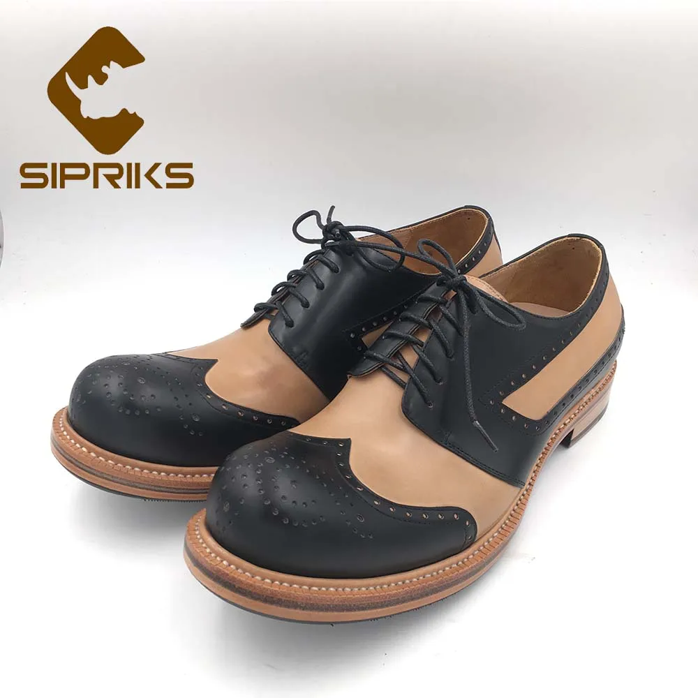 Sipriks новая стильная мужская обувь Goodyear со шнуровкой, обувь из телячьей кожи Wingtip, Классическая винтажная мужская деловая обувь большого разм...
Sipriks новая стильная мужская обувь Goodyear со шнуровкой, обувь из телячьей кожи Wingtip, Классическая винтажная мужская деловая обувь большого разм...
