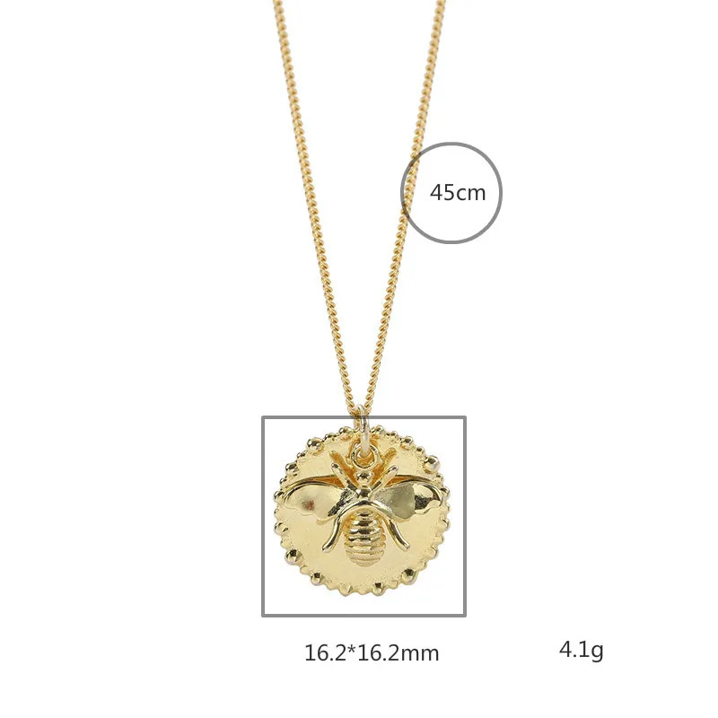 Flyleaf Bee 18k Gold Chain Round Necklaces & Pendants Real 925 Sterling Silver Necklace For Women Fashion Fine Jewelry Designer
Flyleaf Bee 18k Gold Chain Round Necklaces & Pendants Real 925 Sterling Silver Necklace For Women Fashion Fine Jewelry Designer