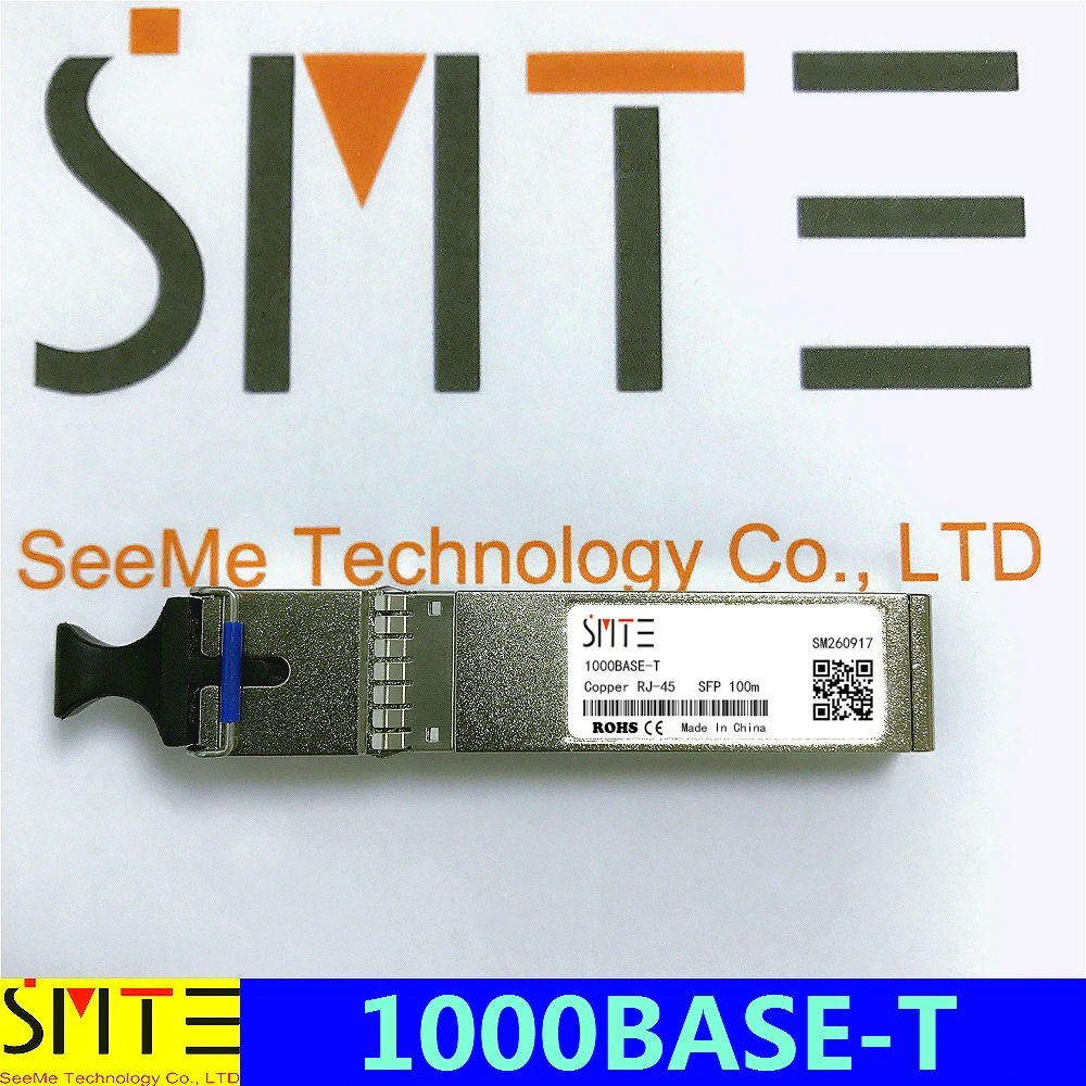Совместим с SMC сетями SMC1GSFP-T 1000BASE-T SFP медный RJ-45 100 м модуль приемопередатчика |