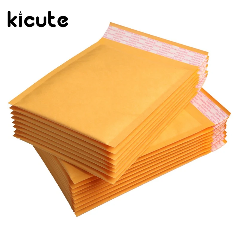 Kicute 50pcs/lot Top Quality Yellow Kraft Bubble Mailers Padded Envelopes Shipping Bag Self Seal Business School Office Supplies
Kicute 50pcs/lot Top Quality Yellow Kraft Bubble Mailers Padded Envelopes Shipping Bag Self Seal Business School Office Supplies