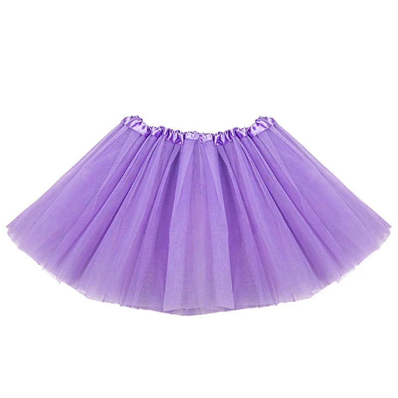 Модная Милая юбка для девочек мини пачка из сетчатой пряжи Одежда танцев бальное
