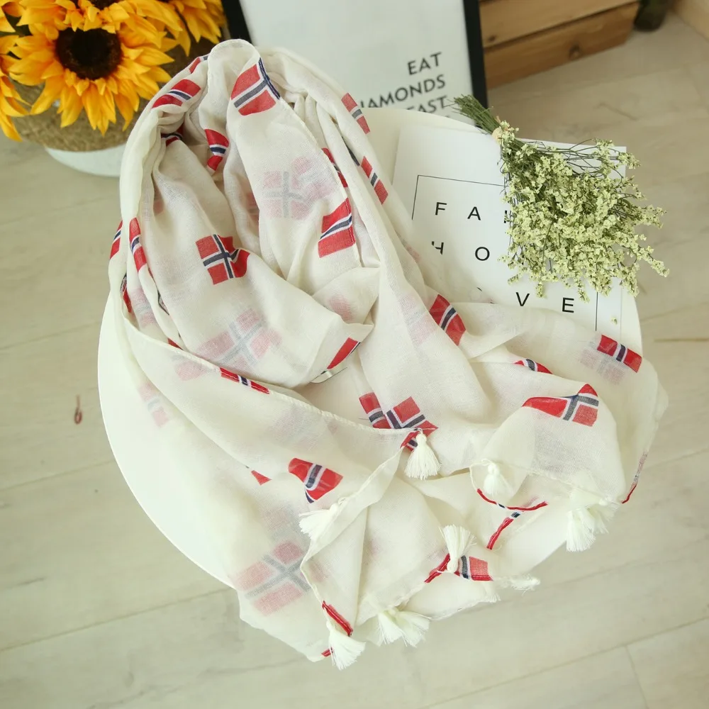 2018 Fashion Flag Stripe Pattern Tassel Scarf Voile Norway Flag Print Tassel Shawls Wrap Hijab Free Shipping
2018 Fashion Flag Stripe Pattern Tassel Scarf Voile Norway Flag Print Tassel Shawls Wrap Hijab Free Shipping