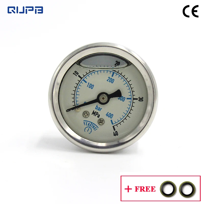 QUPB 40MM High Pressure Oil Filled Diving Pressure Gauge For HP Fill Station 40MPA/400Bar 1/8" NPT GEM002
QUPB 40MM High Pressure Oil Filled Diving Pressure Gauge For HP Fill Station 40MPA/400Bar 1/8" NPT GEM002