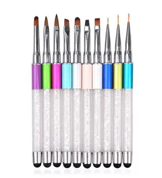 10 Ways Rhinestone Handle Nail Brush Pen for Acrylic Crystal Gel Polish Tips Builder Coating Line Flower Paint Draw 3D Art
10 Ways Rhinestone Handle Nail Brush Pen for Acrylic Crystal Gel Polish Tips Builder Coating Line Flower Paint Draw 3D Art