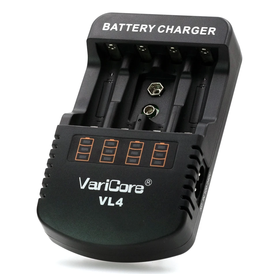 Novelty Varicore VL4 Multifunctional charger 1.48V-1.5V nickel-metal hydride AA/AAA 9V DC battery charger 12V 1A.AC 100-240
Novelty Varicore VL4 Multifunctional charger 1.48V-1.5V nickel-metal hydride AA/AAA 9V DC battery charger 12V 1A.AC 100-240