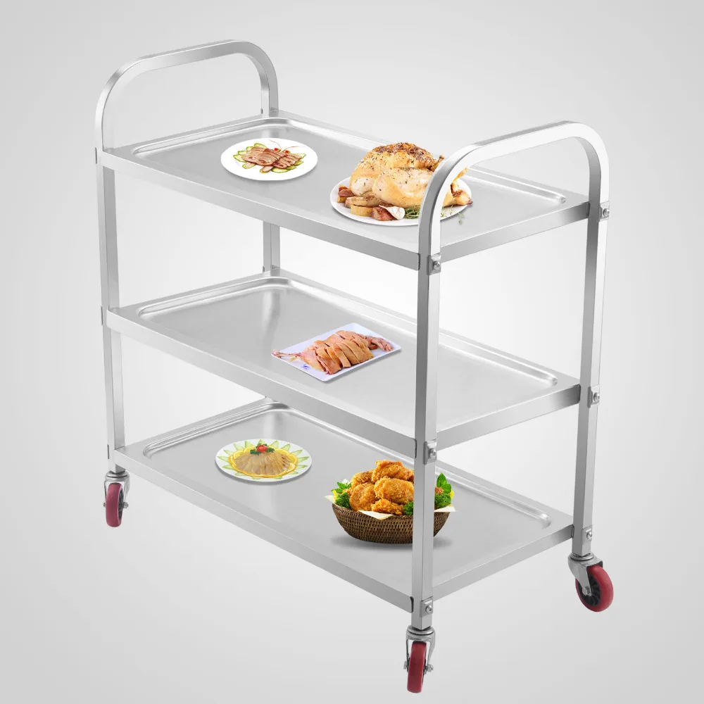 Кухонная сервировочная корзина из нержавеющей стали 3 полки 17 "X35" Платформа