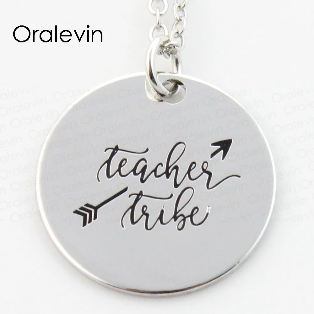 Wholesale TEACHER TRIBE Engraved Pendant Charms Necklace Lover Gift Jewelry 10Pcs/Lot,#LN182
Wholesale TEACHER TRIBE Engraved Pendant Charms Necklace Lover Gift Jewelry 10Pcs/Lot,#LN182