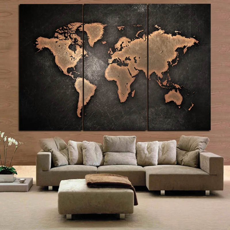 3Panel Prints Large Vintage World Map Abstract Oil Painting on Canvas Art Sofa Modular Wall Picture For Living Room Unframed
3Panel Prints Large Vintage World Map Abstract Oil Painting on Canvas Art Sofa Modular Wall Picture For Living Room Unframed