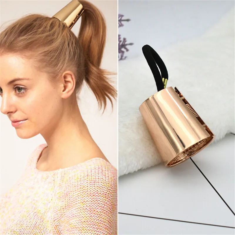 1 pc Chic Hair Clip Woman Girls Metal Elastic Ponytail Holder Hair Cuff Wrap Tie Band Ring Rope pink black gold silver hair rope
1 pc Chic Hair Clip Woman Girls Metal Elastic Ponytail Holder Hair Cuff Wrap Tie Band Ring Rope pink black gold silver hair rope