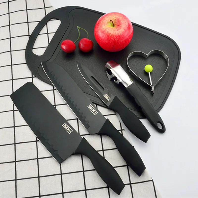 6pcs/Set Kitchen Tools Stainless Steel Kitchen Knife Fruit Knife Dishes Clip Omelette Egg Mold Chopping Board Combination Set
6pcs/Set Kitchen Tools Stainless Steel Kitchen Knife Fruit Knife Dishes Clip Omelette Egg Mold Chopping Board Combination Set