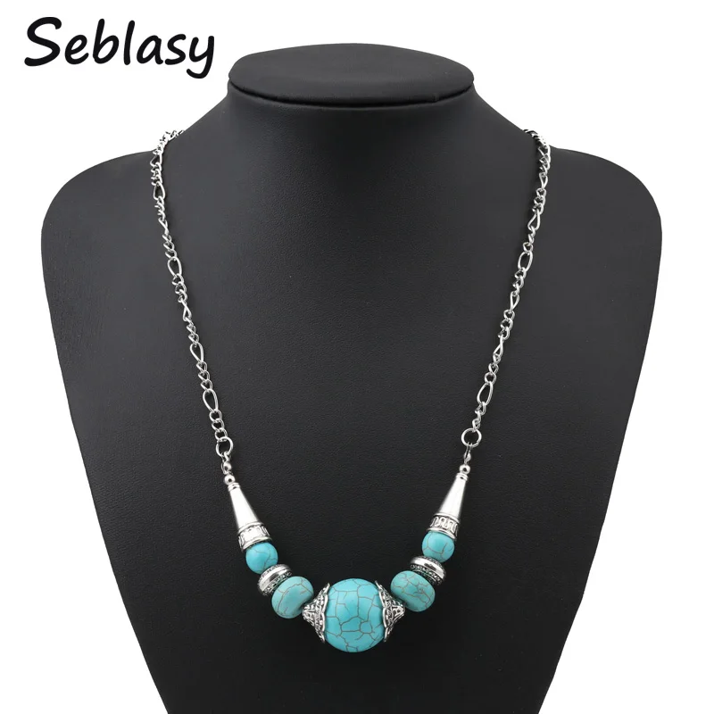 Seblasy Vintage Boho Tibet Silver Color Natural Stone Beads Triangles Balls Necklaces Pendants for Women High Quality Jewelry
Seblasy Vintage Boho Tibet Silver Color Natural Stone Beads Triangles Balls Necklaces Pendants for Women High Quality Jewelry