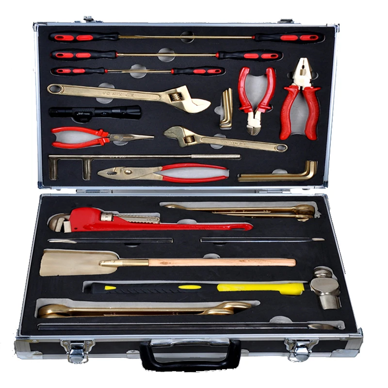 Antiscintilla instruments of combination sets - 36 pcs, copper alloy hand tools, ex proof and safety 1pc
Antiscintilla instruments of combination sets - 36 pcs, copper alloy hand tools, ex proof and safety 1pc