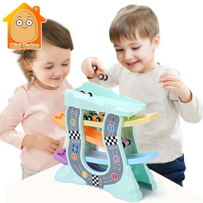 Мини-игрушки Tudou для детей скользящая доска трек с фрикционным автомобилем