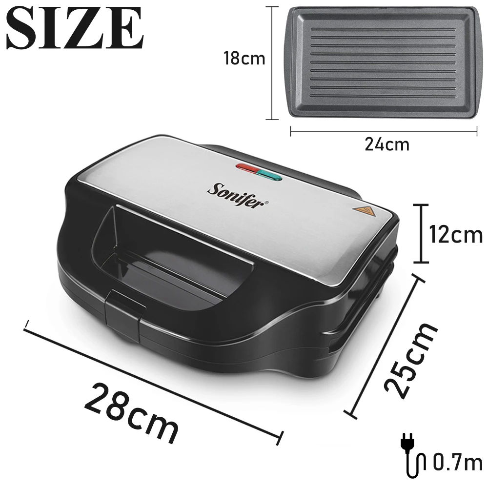 3 in 1 Electric Waffle Maker Iron Sandwich Machine Non-Stick Pan Bubble Egg Cake Oven Household Breakfast Waffle Machine Sonifer
3 in 1 Electric Waffle Maker Iron Sandwich Machine Non-Stick Pan Bubble Egg Cake Oven Household Breakfast Waffle Machine Sonifer