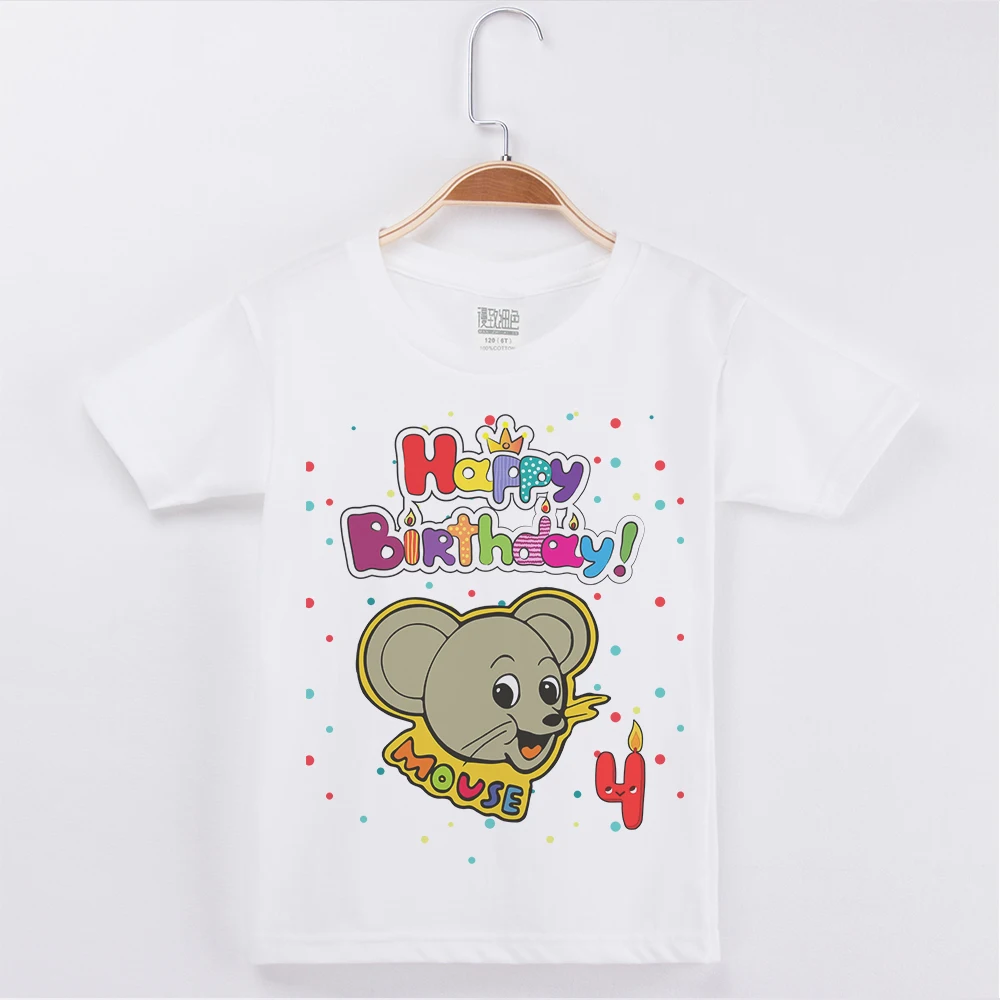 New Boys Birthday T Shirt Brand Cartoon Mouse Printed Tees Designer Children Kids T shirts Short Sleeve Cotton Child Clothes
New Boys Birthday T Shirt Brand Cartoon Mouse Printed Tees Designer Children Kids T shirts Short Sleeve Cotton Child Clothes
