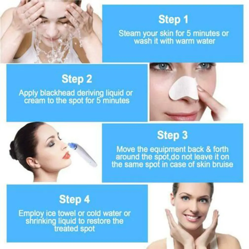 Household Rechargeable Vacuum Suction Blackhead Remover Facial Pore Cleaner Nose Acne Facial Skin Care Device
Household Rechargeable Vacuum Suction Blackhead Remover Facial Pore Cleaner Nose Acne Facial Skin Care Device