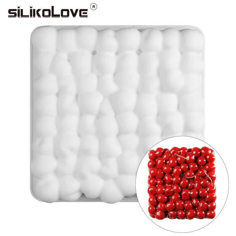 Silikolove Новый 3D Cherry Силиконовые торта лоток для выпечки шоколадный мусс украшения