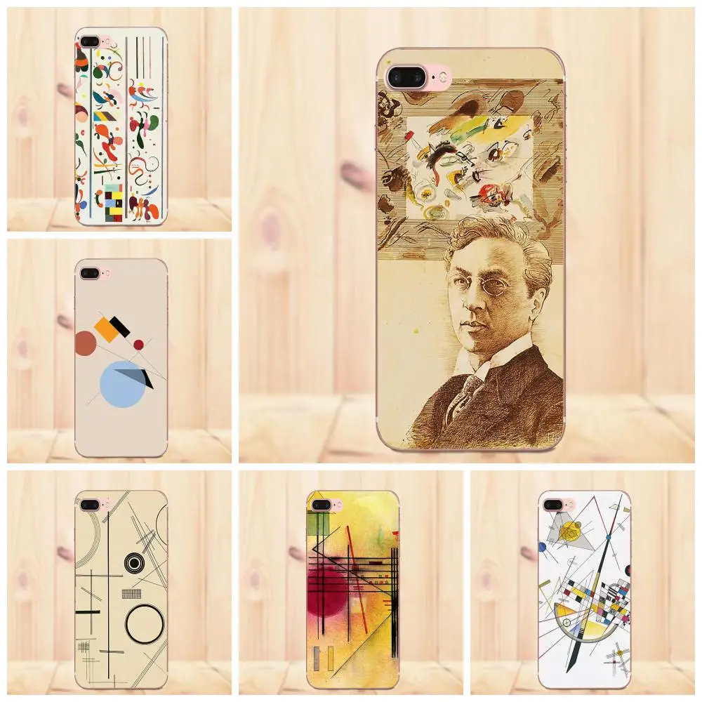 Maerknon Василий Кандинский ТПУ аксессуары чехол для Apple iPhone X 4 4S 5 5C 5S SE 6 6S 7 8 Plus |