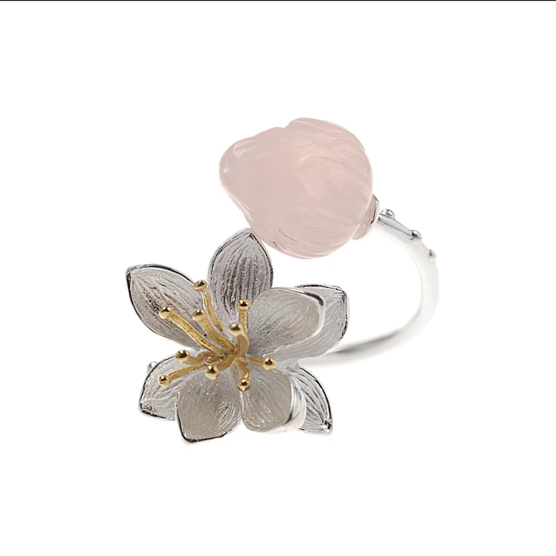 L&P Natural Gemstone Rose Quartz Authentic 100% 925 Sterling Silver Ring For Women Lady Flower Ring Original Wedding Jewelry
L&P Natural Gemstone Rose Quartz Authentic 100% 925 Sterling Silver Ring For Women Lady Flower Ring Original Wedding Jewelry