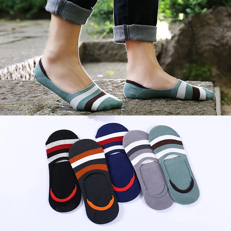 5 pairs/lot Invisible socks men's silicone non-slip spring summer cotton shallow stripe socks men Classic Boat Sock
5 pairs/lot Invisible socks men's silicone non-slip spring summer cotton shallow stripe socks men Classic Boat Sock