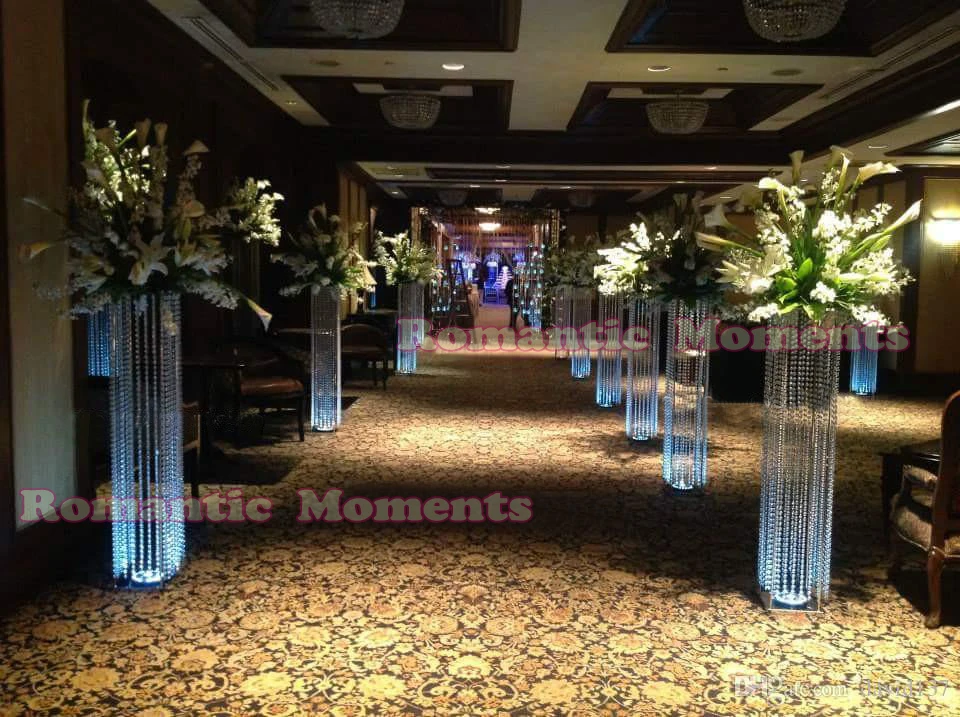 100cm Tall Silver Wedding Crystal Pillars Column Wedding Flower Stand Road Leads Party Decoration
100cm Tall Silver Wedding Crystal Pillars Column Wedding Flower Stand Road Leads Party Decoration