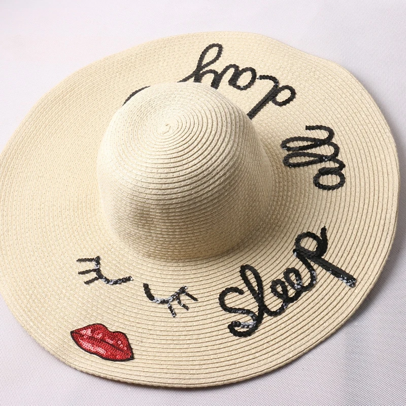 women large summer straw hat beach hat sequins letter "off duty" handmade fashion hat
women large summer straw hat beach hat sequins letter "off duty" handmade fashion hat